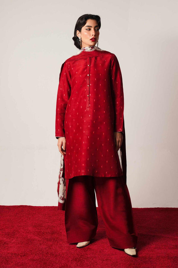 Embroided Dhanak 3PC D#41