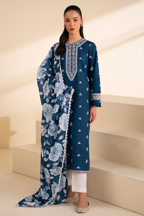 Embroided Dhanak 3PC D#42
