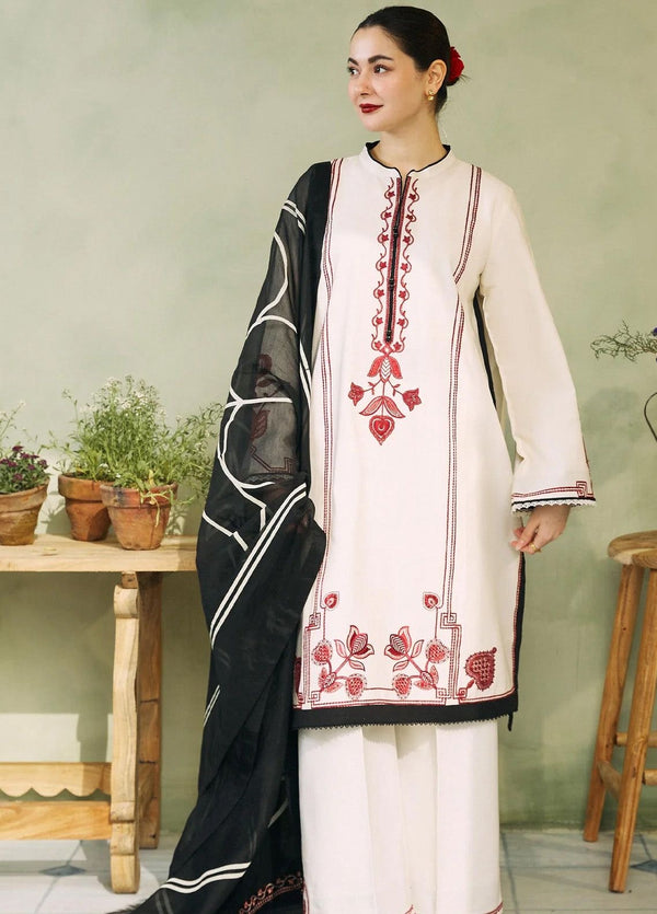 Embroided Dhanak 3PC D#37
