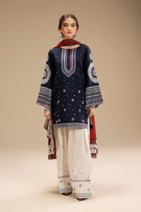 Embroided Dhanak 3PC D#29