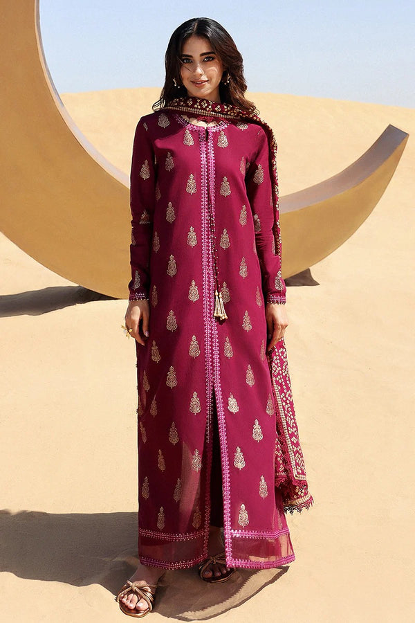 Embroided Dhanak 3PC D#30