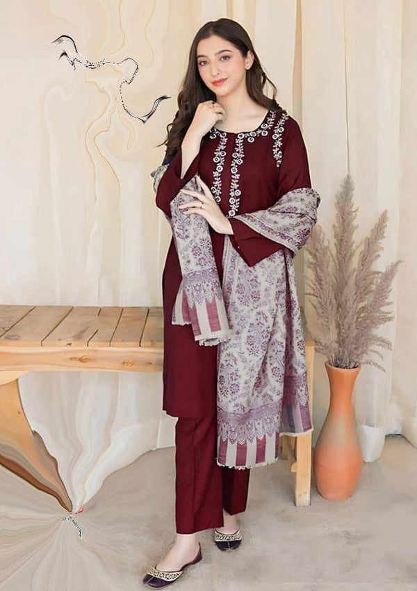 Embroided Lawn 3PC D#7