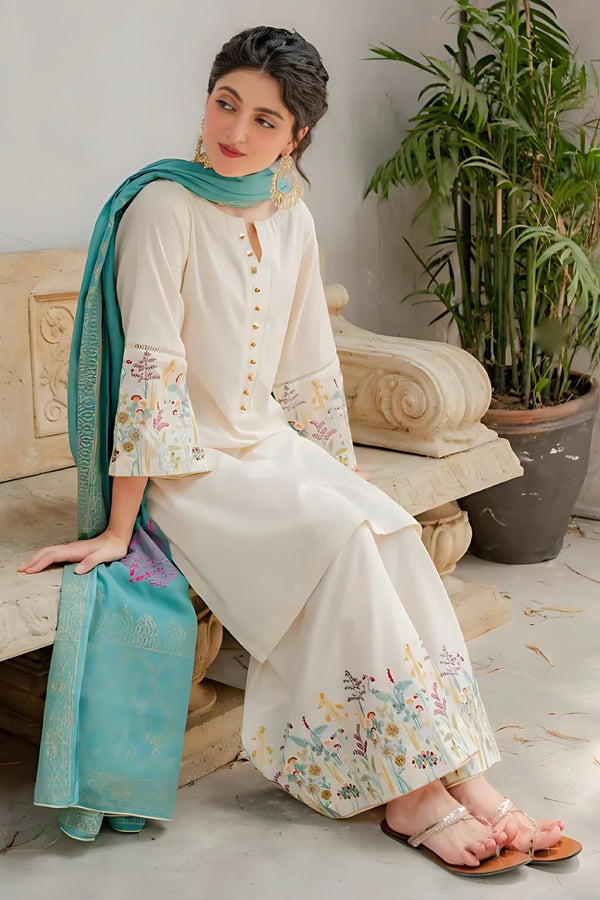 Embroided Lawn 3PC D#31