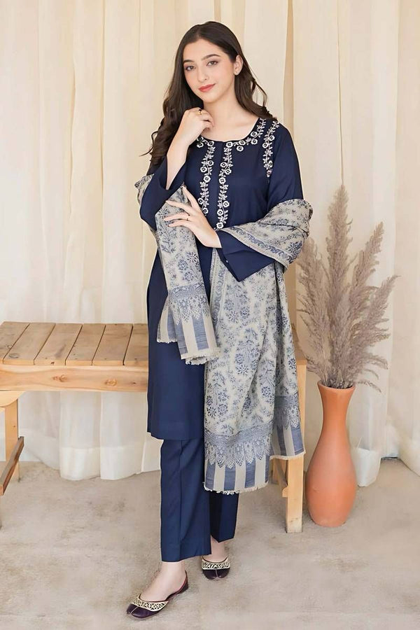 Embroided Lawn 3PC D#25
