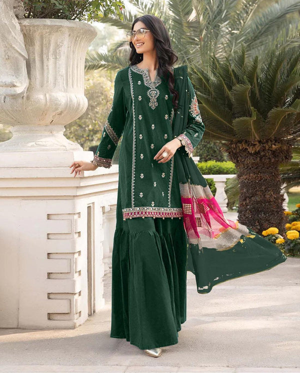 Embroided Lawn 3PC D#19