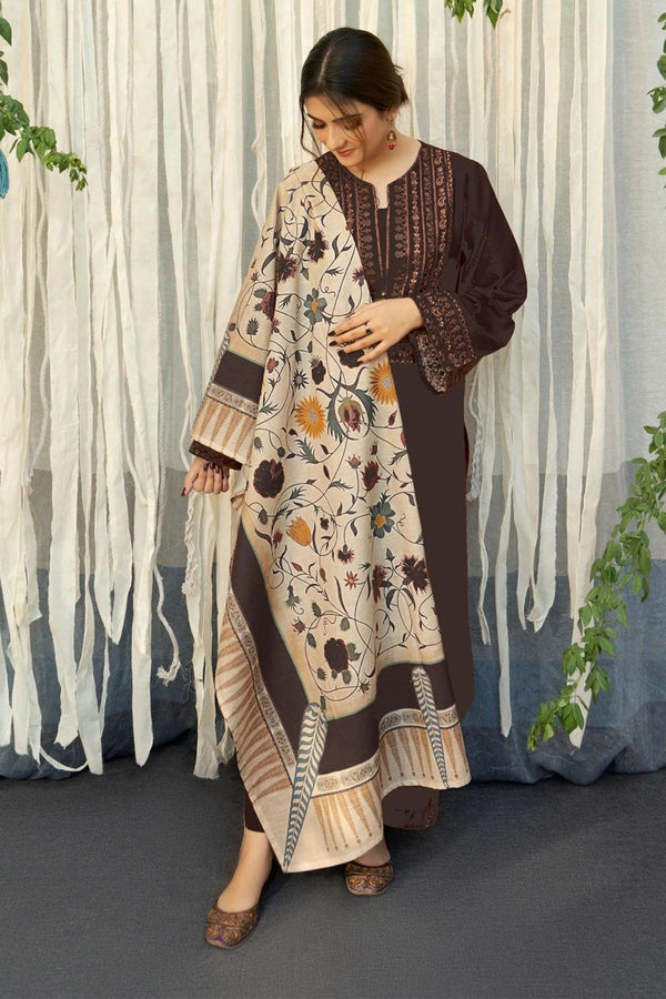 Embroided Lawn 3PC D#28